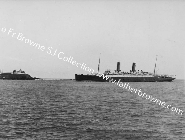 THE CUNARD LINE FRANCONIA PASSING ROCHE'S POINT